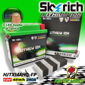 BATTERIA LITIO SKYRICH PIAGGIO MP3 IE TOURING 300 2011 2012 miniatura